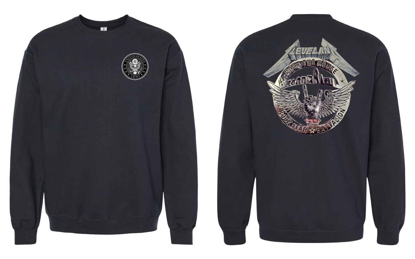 "RockStar Battalion" RockStar Metal Design on Black - Only in Clev