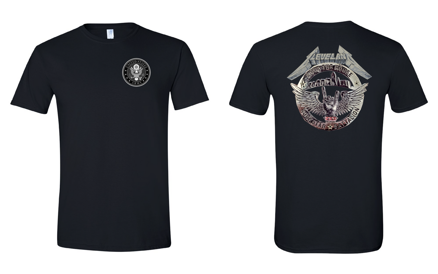 "RockStar Battalion" RockStar Metal Design on Black - Only in Clev