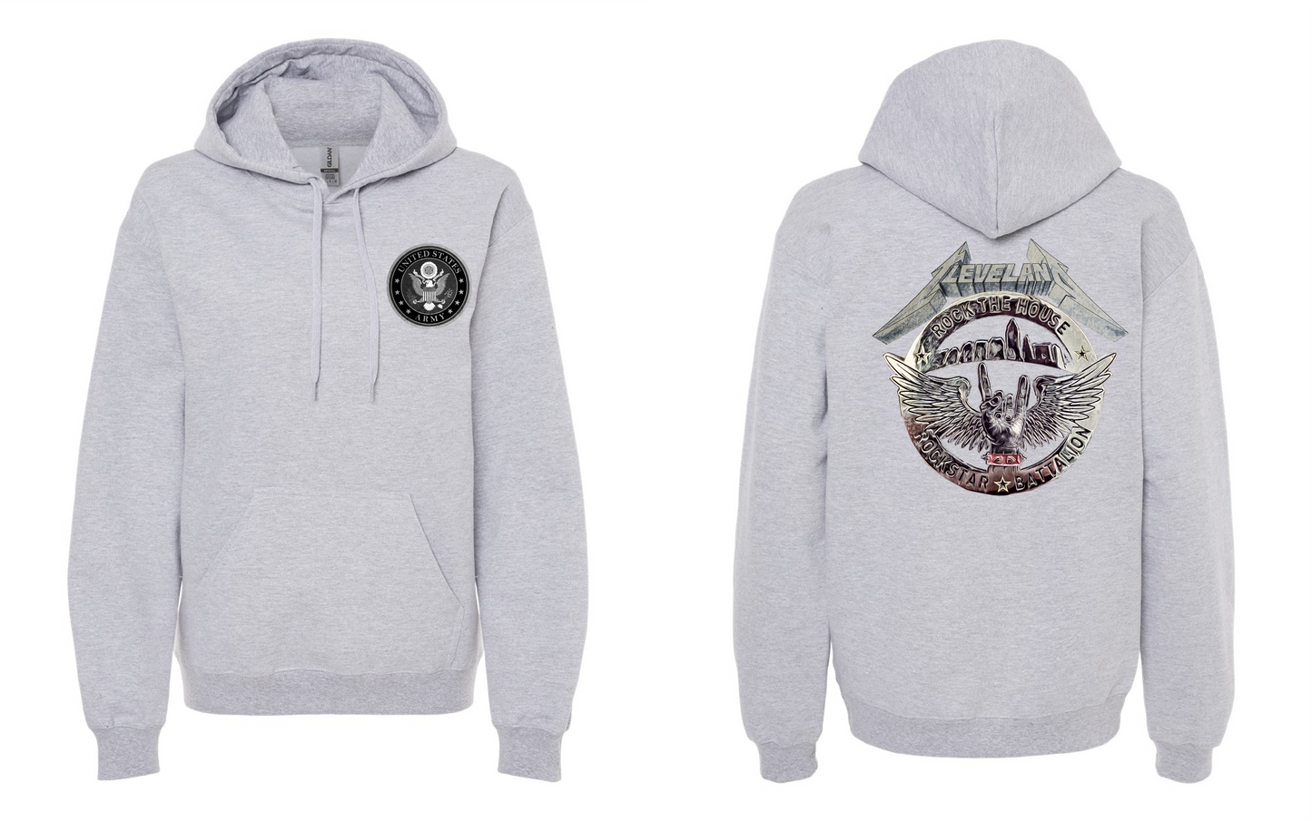 "RockStar Battalion" RockStar Metal Design on Gray - Only in Clev