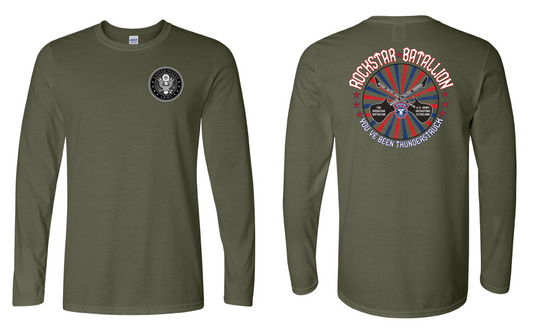 "RockStar Battalion" RockStar Twirl Design on Military Green - Only in Clev