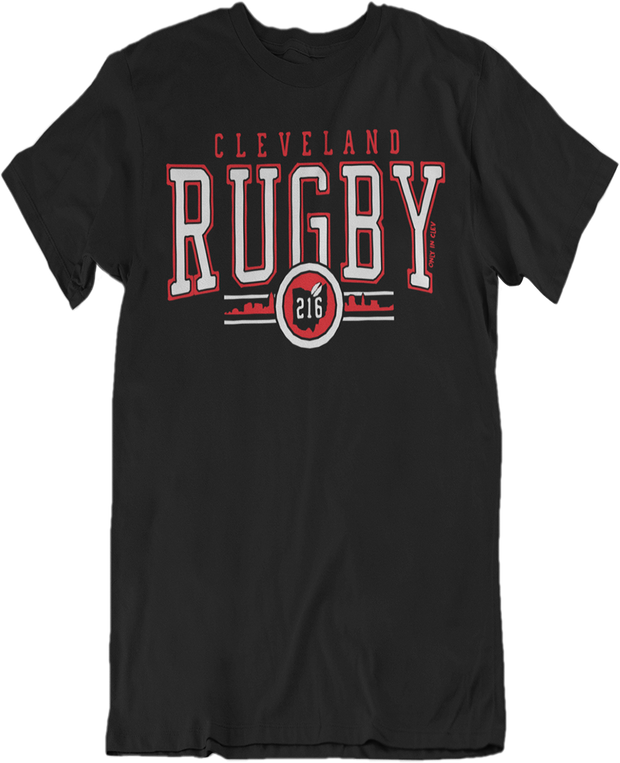 Cleveland Rugby Design on Black