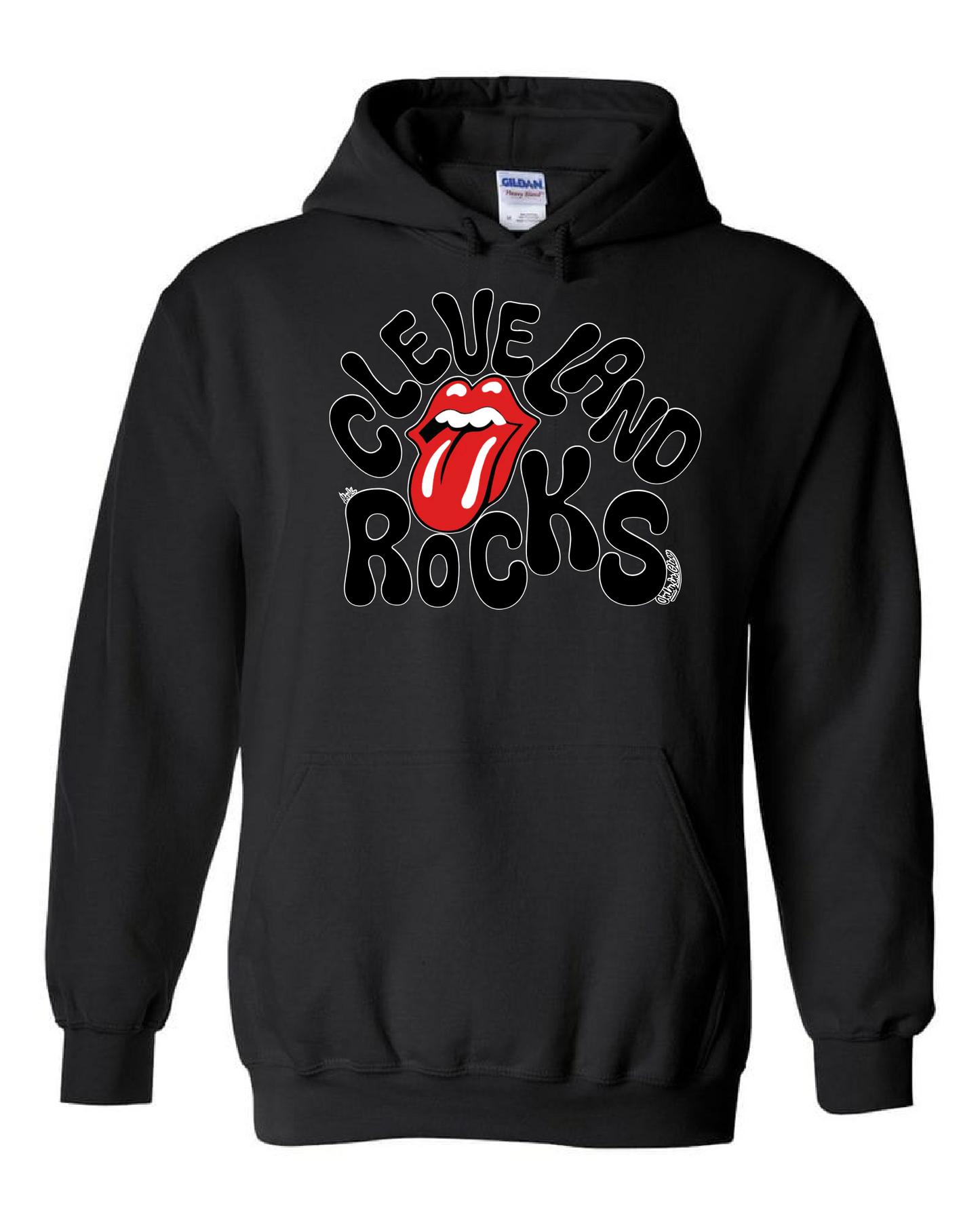 "Cleveland Rocks the Stones" on Black - Only in Clev