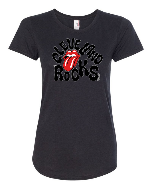 "Cleveland Rocks the Stones" on Black - Only in Clev