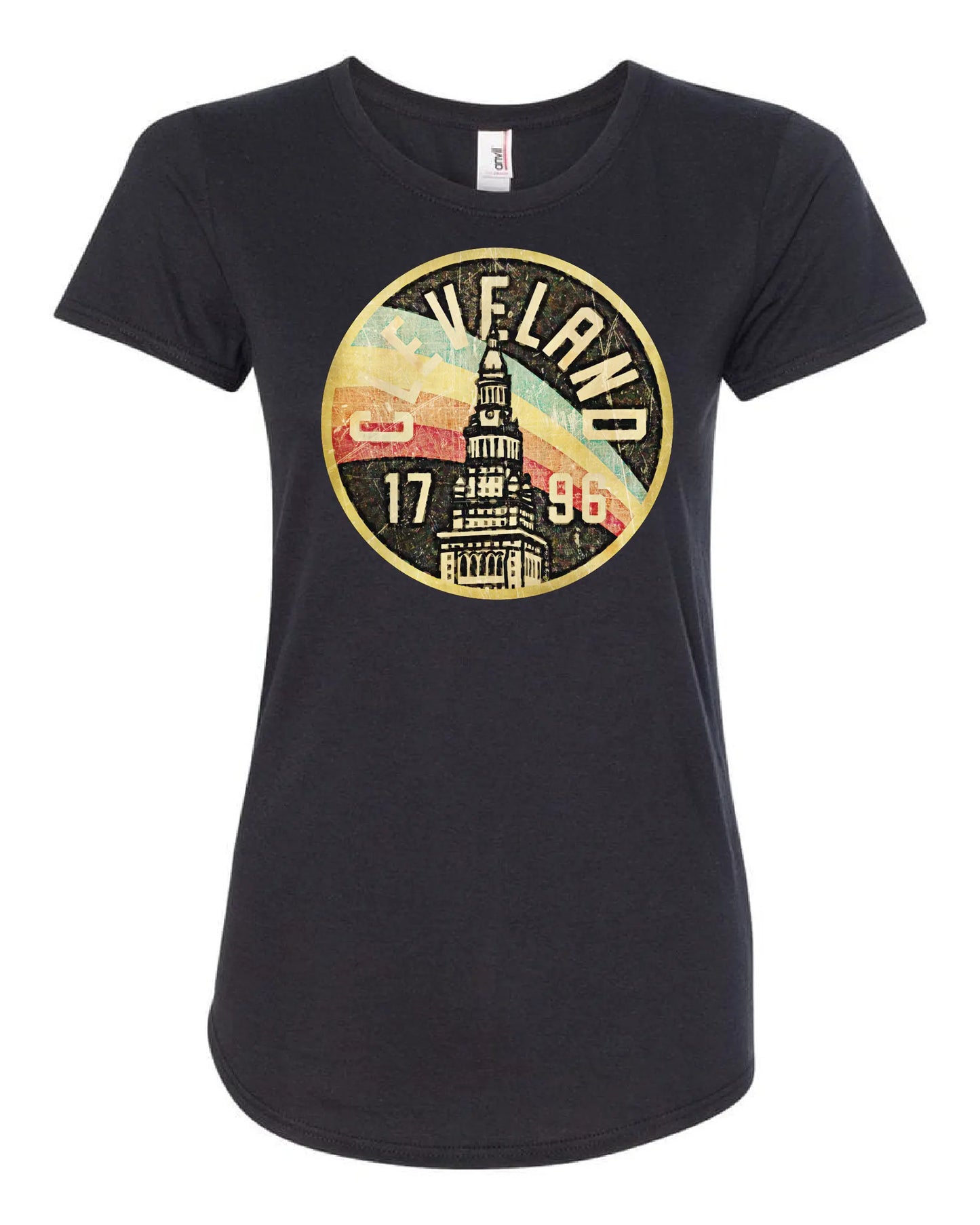 Cleveland Terminal Rainbow on Black - Only in Clev 2XL-Women-s-Short-Sleeve-T-Shirt