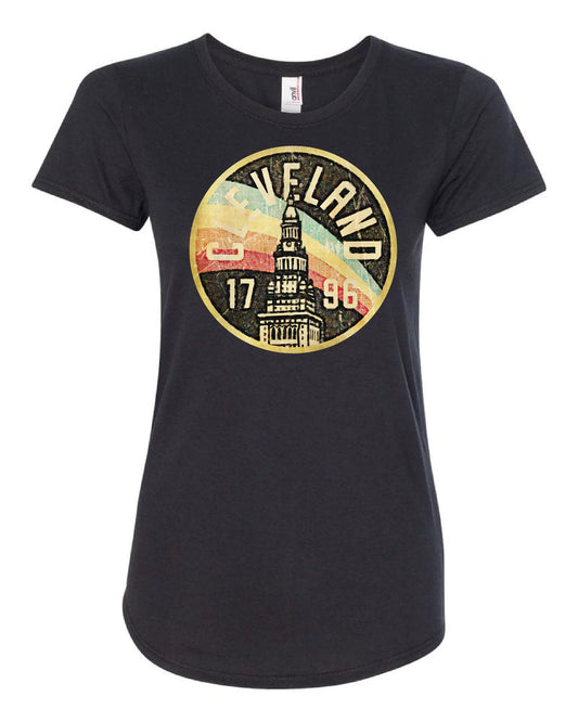 Cleveland Terminal Rainbow on Black - Only in Clev 2XL-Women-s-Short-Sleeve-T-Shirt