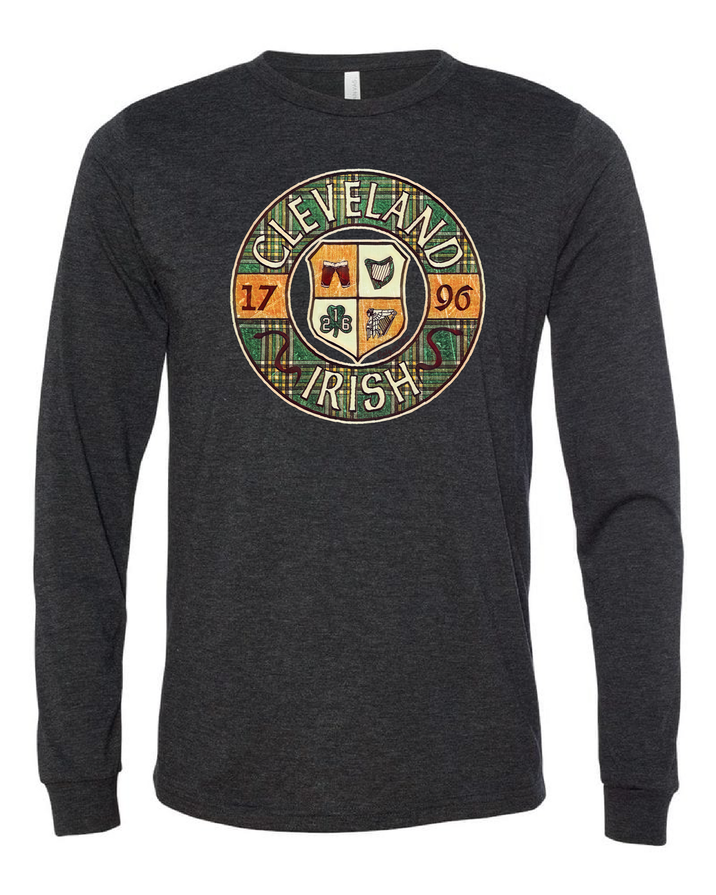 "Cleveland Irish Plaid" on Black - Only in Clev