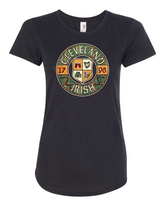 "Cleveland Irish Plaid" on Black - Only in Clev