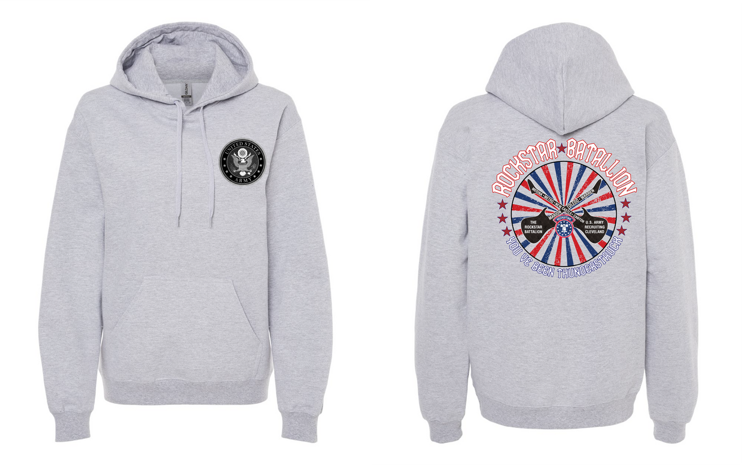 "RockStar Battalion" Twirl Rockstar Design on Gray - Only in Clev