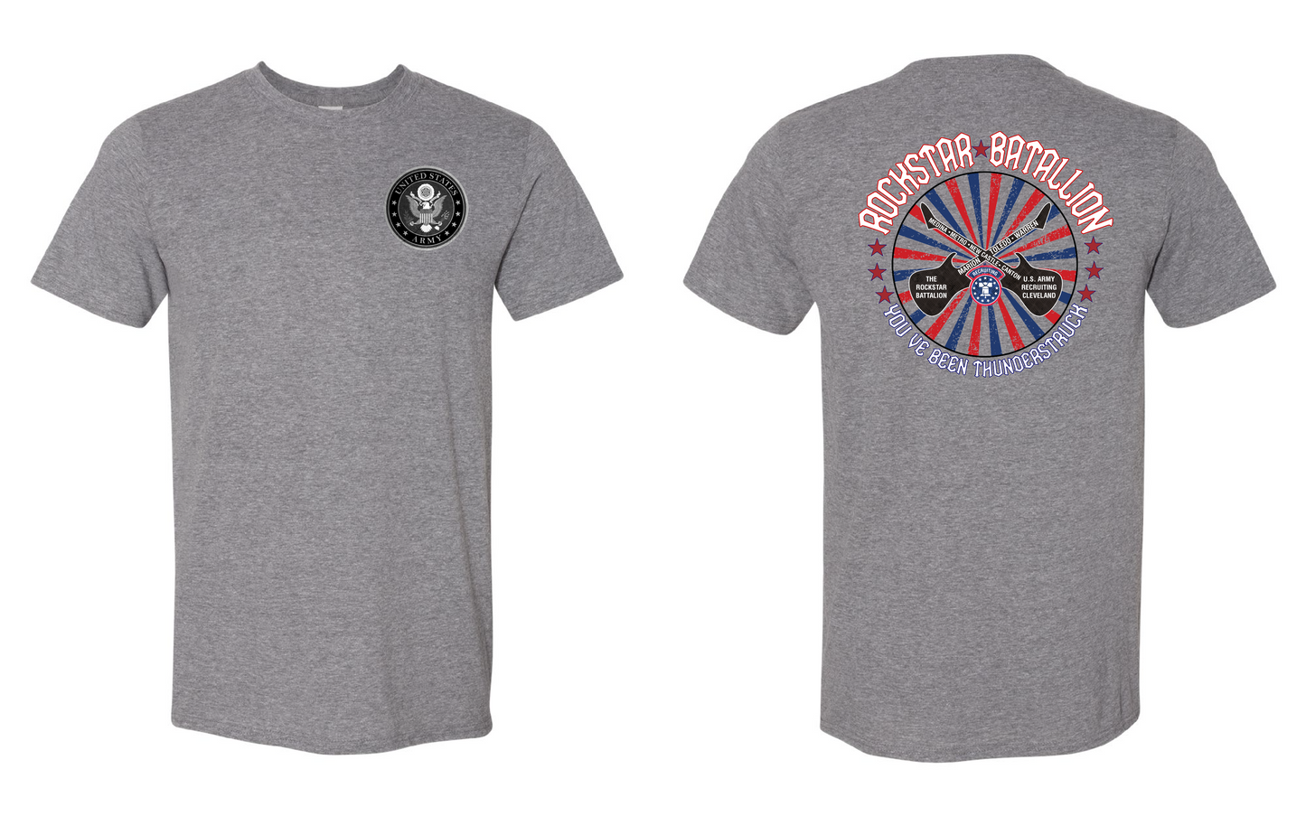 "RockStar Battalion" Twirl Rockstar Design on Gray - Only in Clev