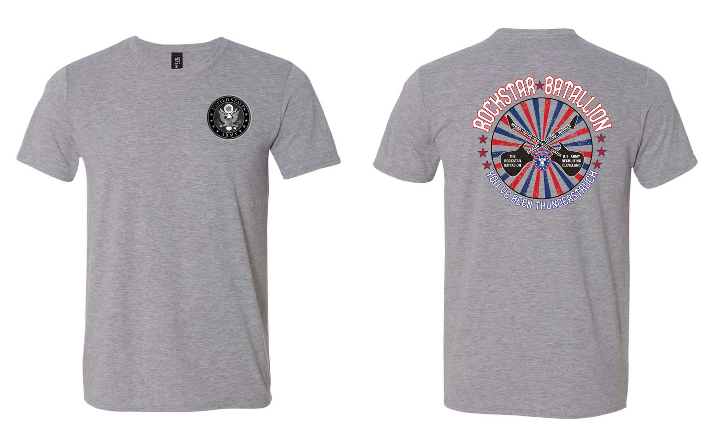 "RockStar Battalion" Twirl Rockstar Design on Gray - Only in Clev