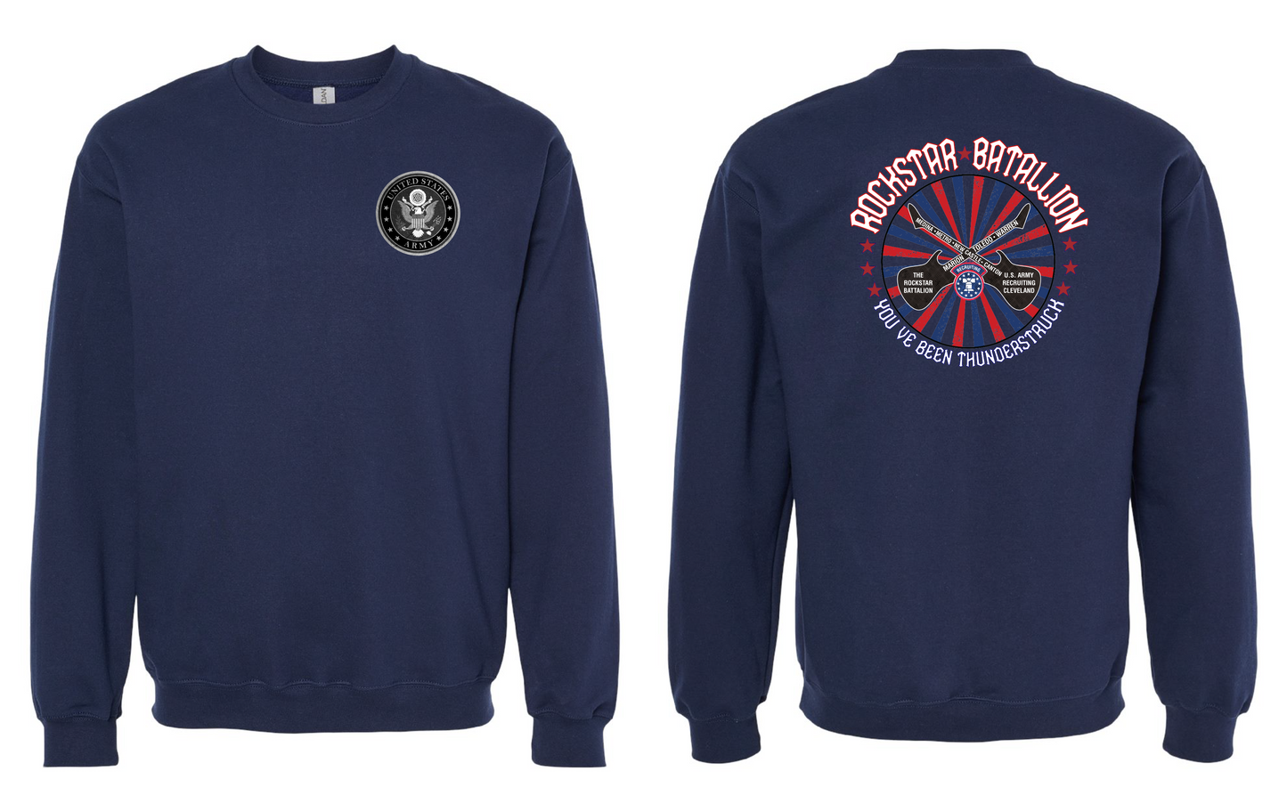 "RockStar Battalion" RockStar Twirl Design on Navy - Only in Clev