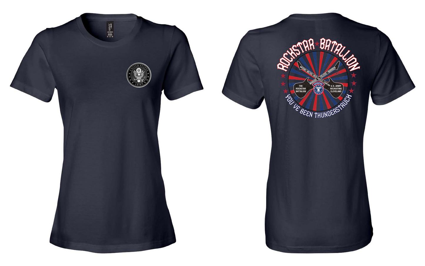"RockStar Battalion" RockStar Twirl Design on Navy - Only in Clev