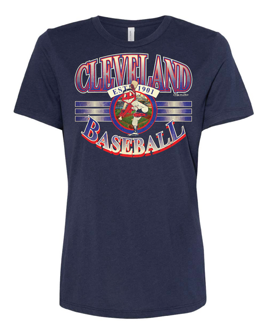 "Vintage Cleveland Baseball" on Navy - Only in Clev