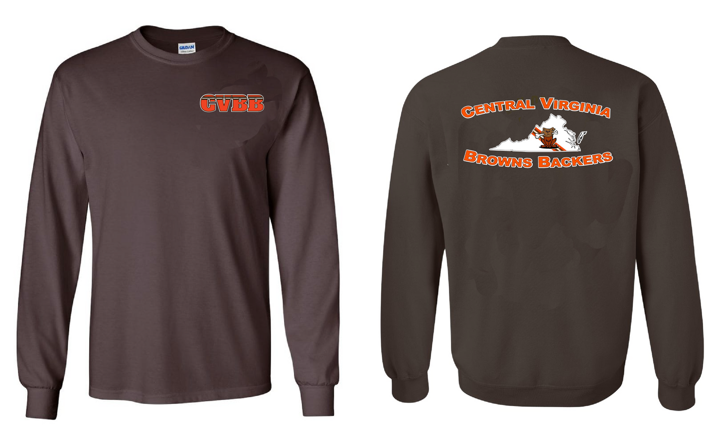 "Central Virginia Browns Backers" Design on Brown - Only in Clev