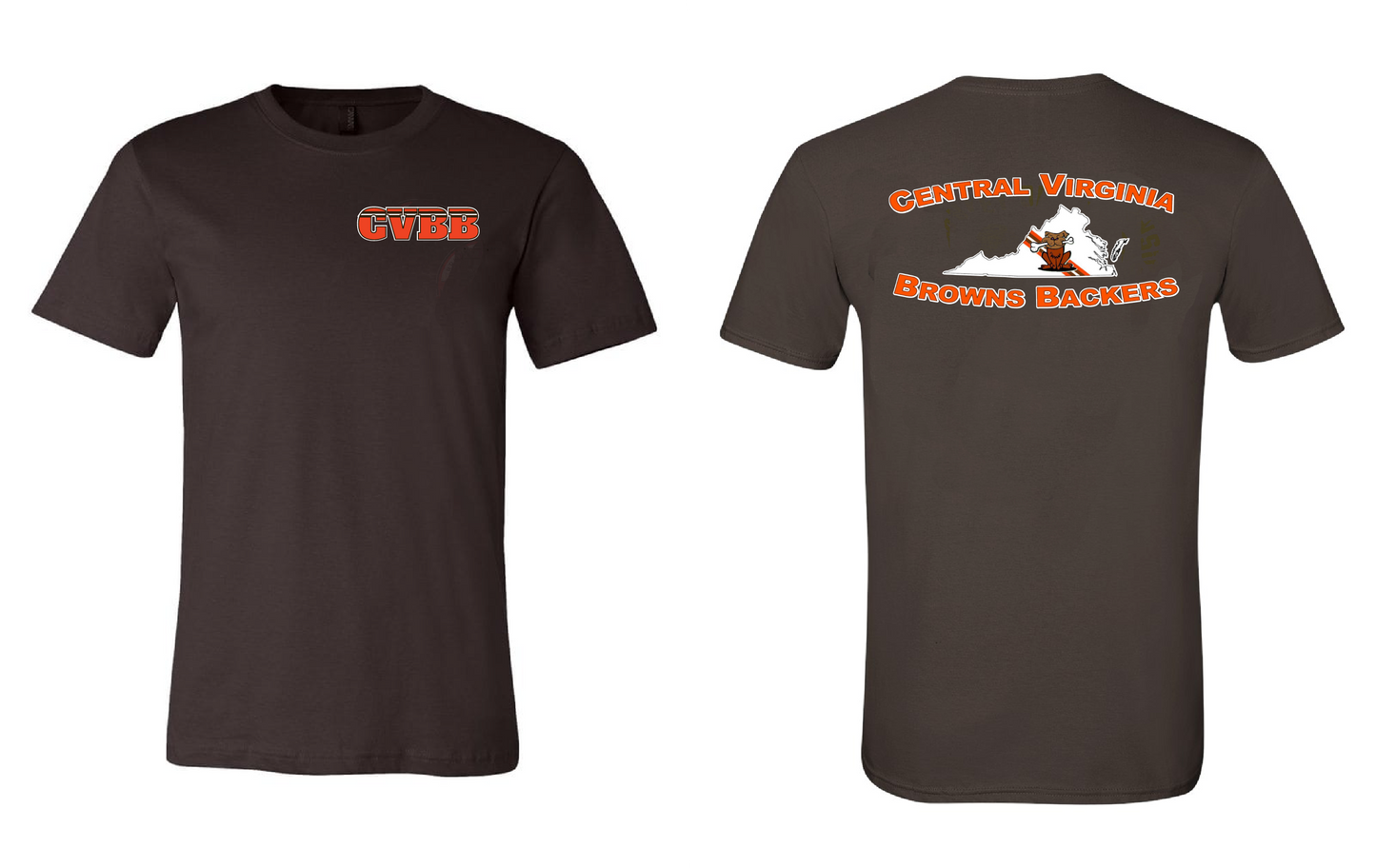 "Central Virginia Browns Backers" Design on Brown - Only in Clev