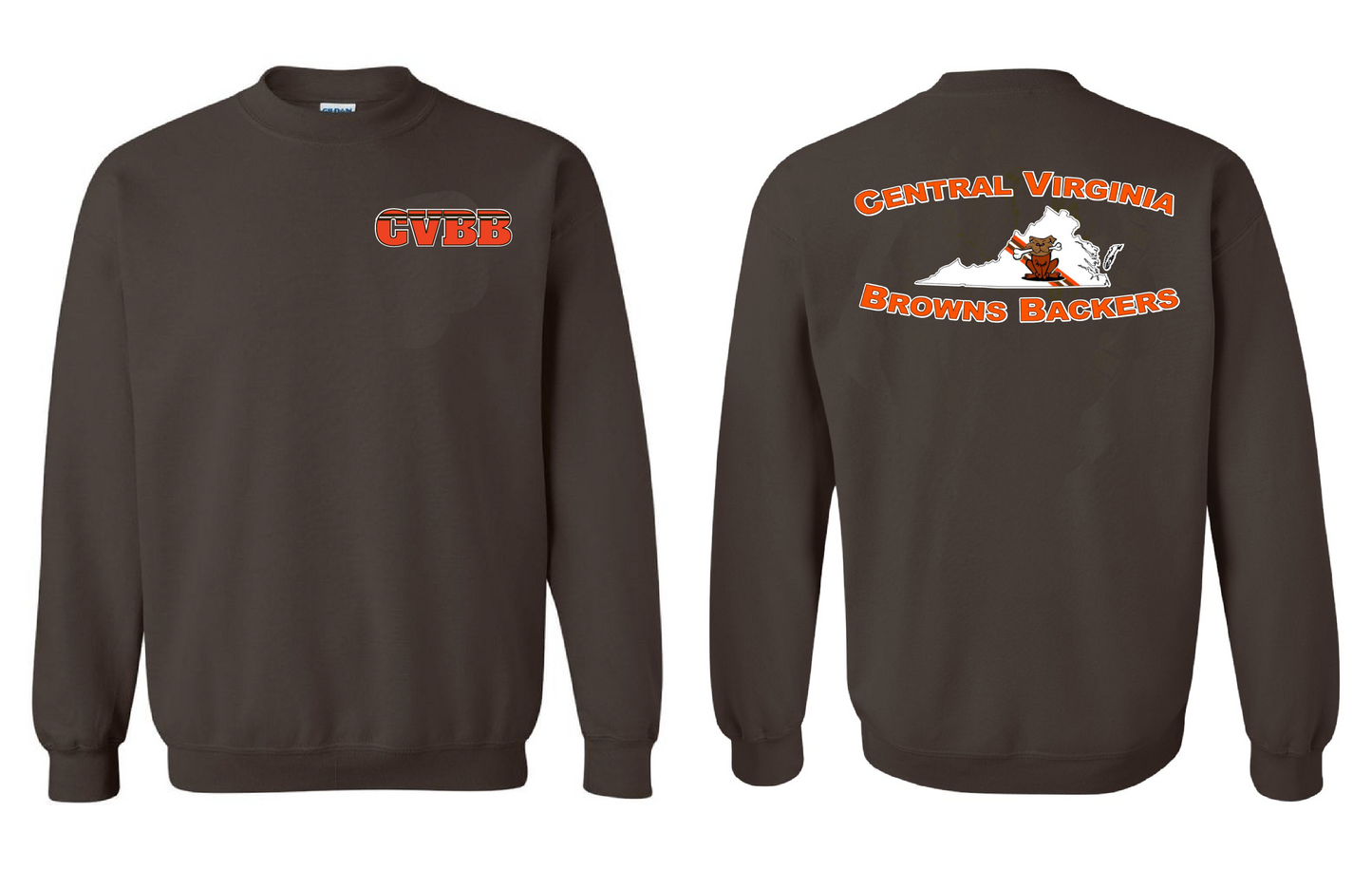 "Central Virginia Browns Backers" Design on Brown - Only in Clev