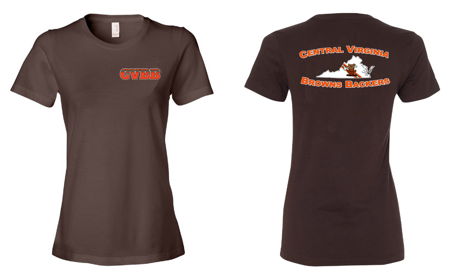"Central Virginia Browns Backers" Design on Brown - Only in Clev