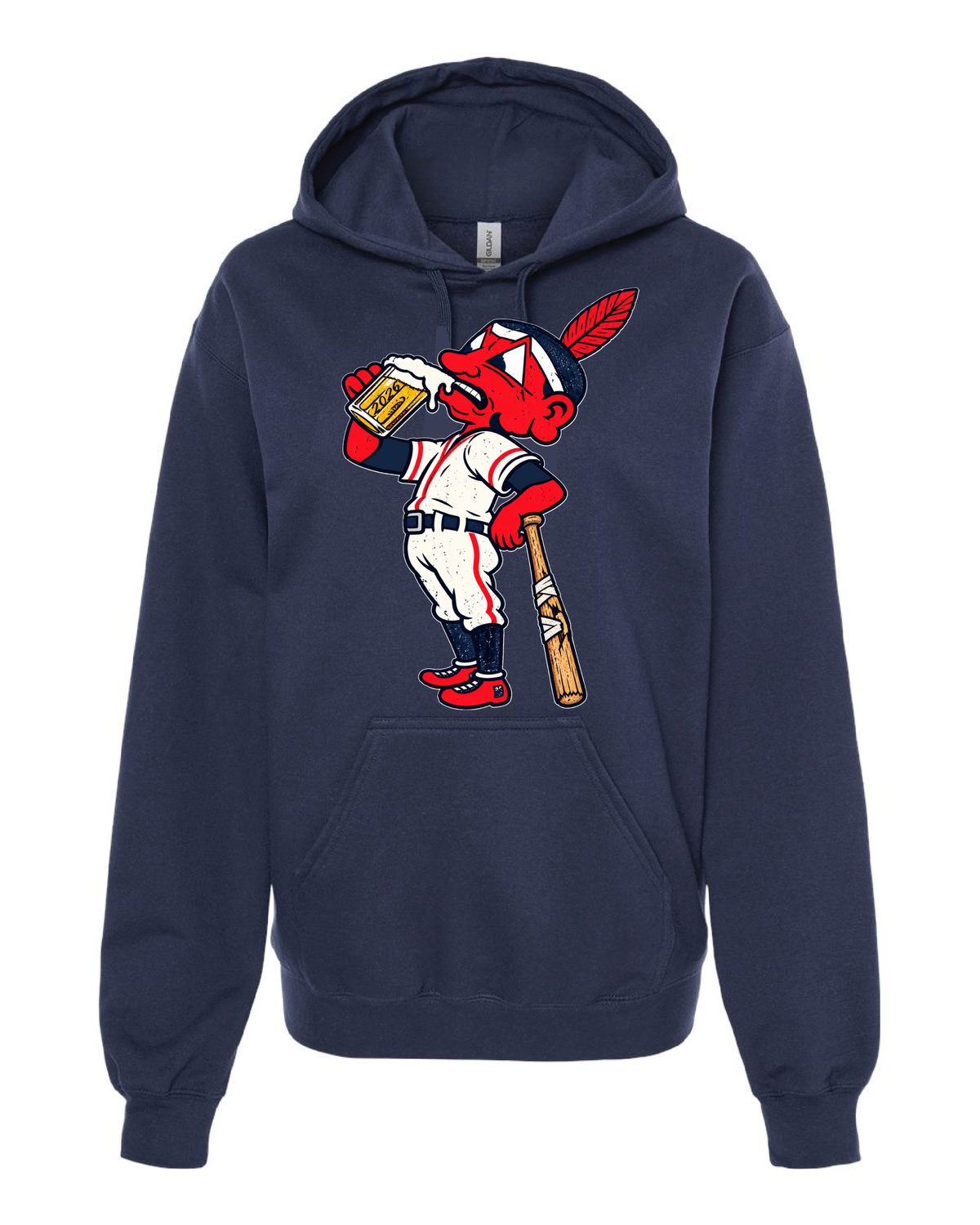 Cleveland Baseball Beer & Bat 2026 Apparel on Navy Only in Clev