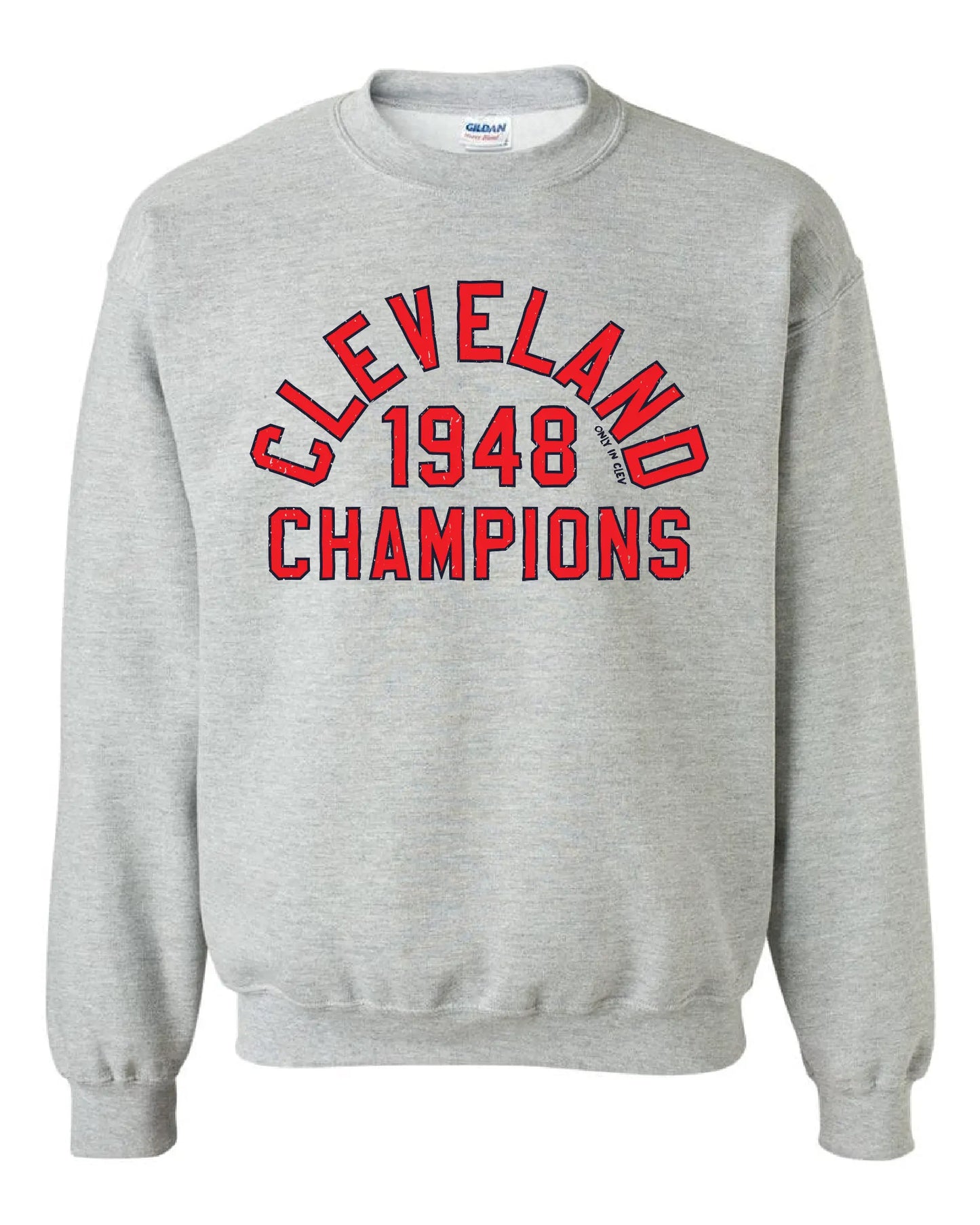 "Cleveland 1948 Champ" Baseball Design on Gray - Only in Clev