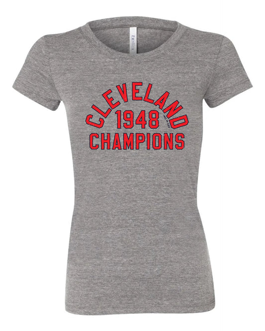 "Cleveland 1948 Champ" Baseball Design on Gray - Only in Clev