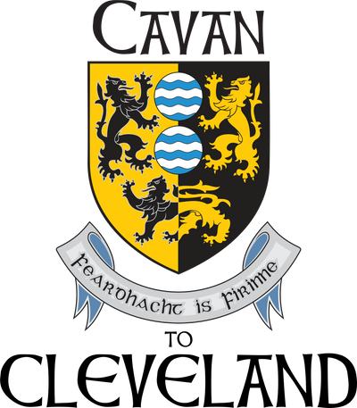 "Cavan to Cle" Irish Counties Design on Gray