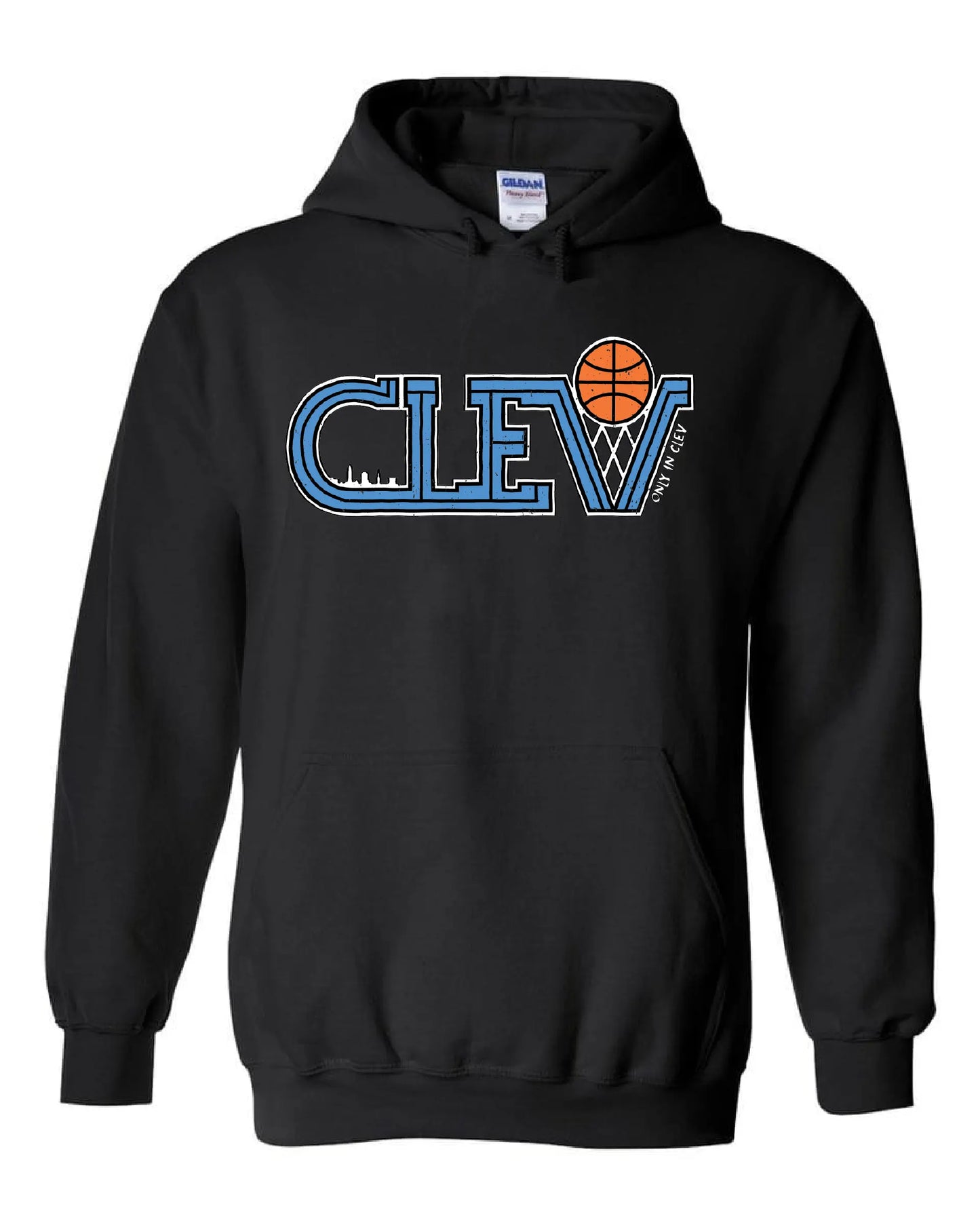 "Retro CLEV Skyline"Design on Black - Only in Clev