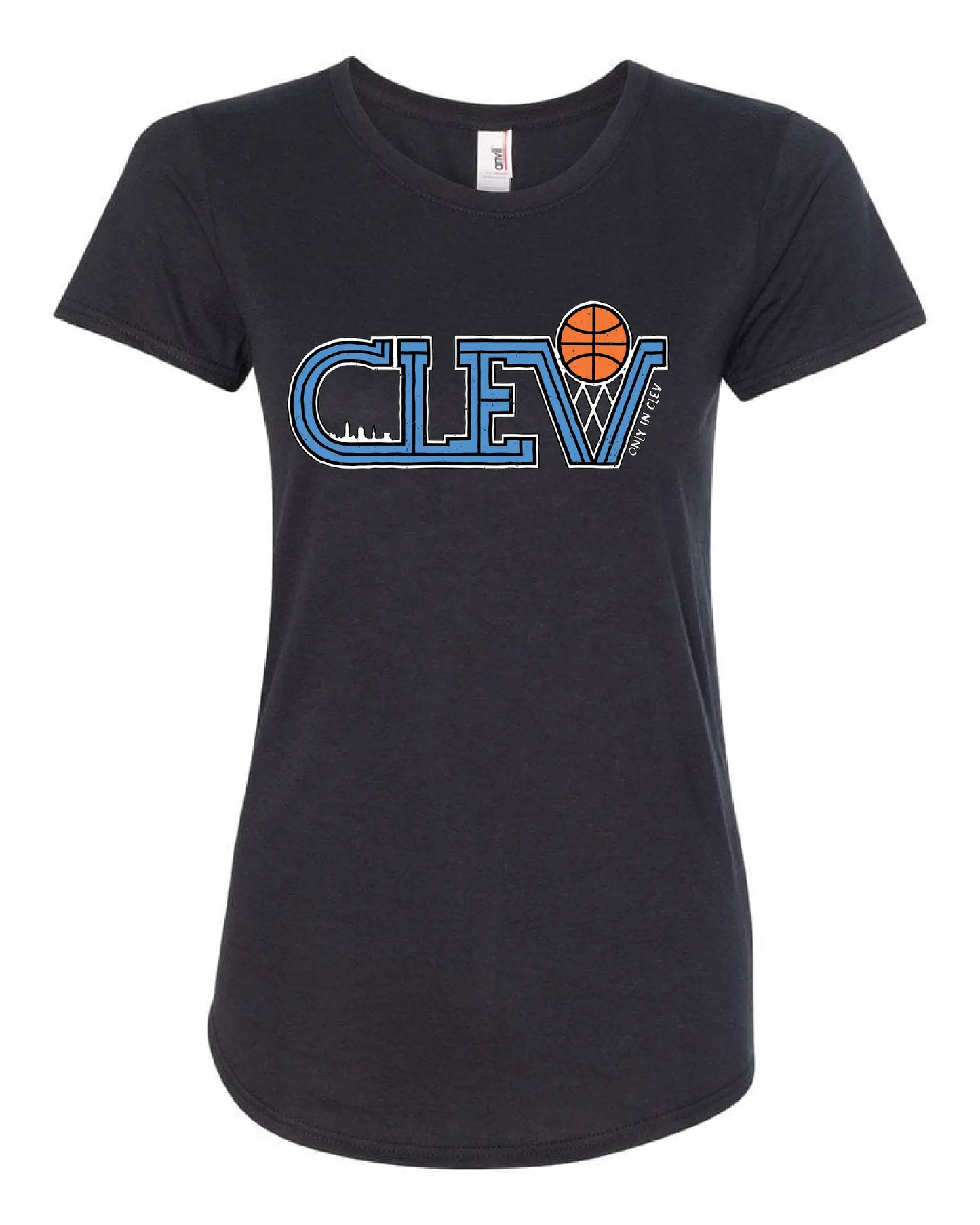 "Retro CLEV Skyline"Design on Black - Only in Clev
