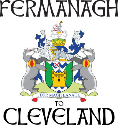 "Fermanagh to Cle" Irish Counties Design on Gray
