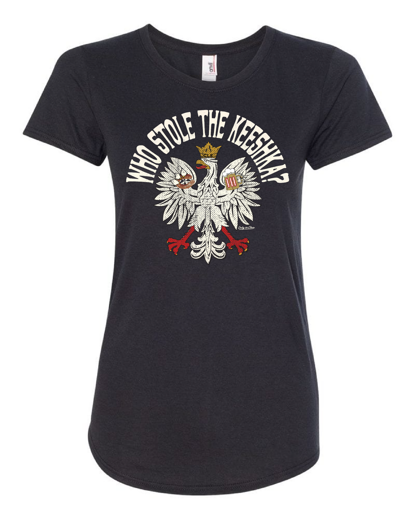 "Who Stole the Keeshka" design on Black - Only in Clev