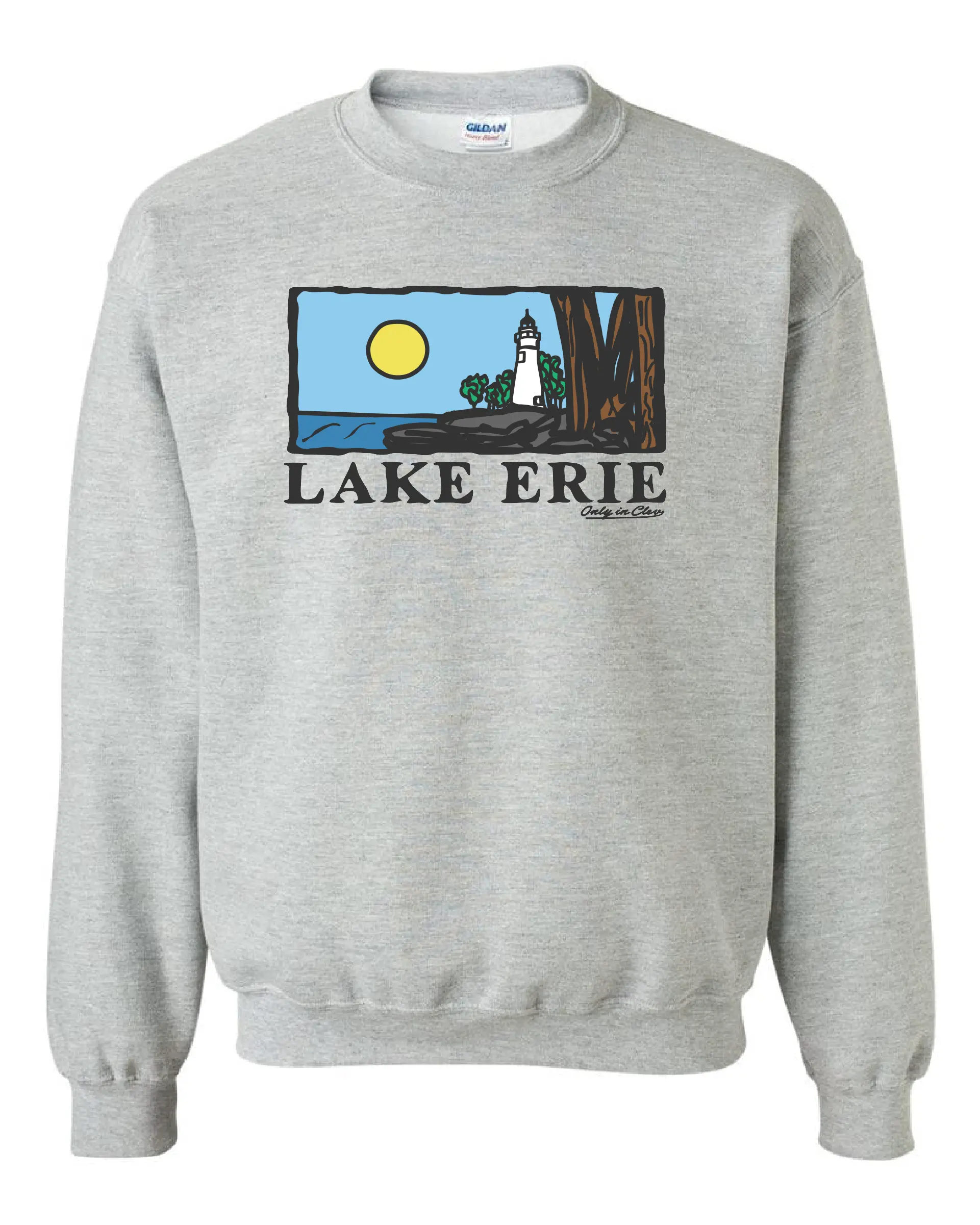 Lake Erie Horizon on Grey - Only in Clev