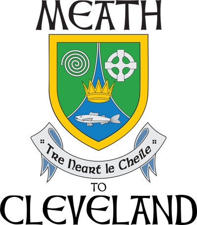 "Meath to Cle" Irish Counties Design on Gray