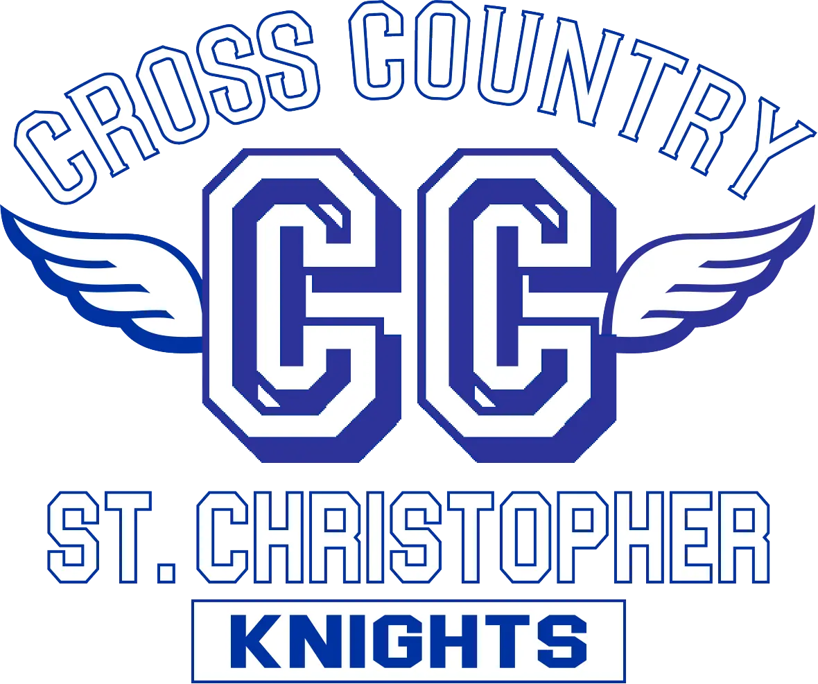 "St. Christopher Cross Country" Design on Royal Blue - Only in Clev