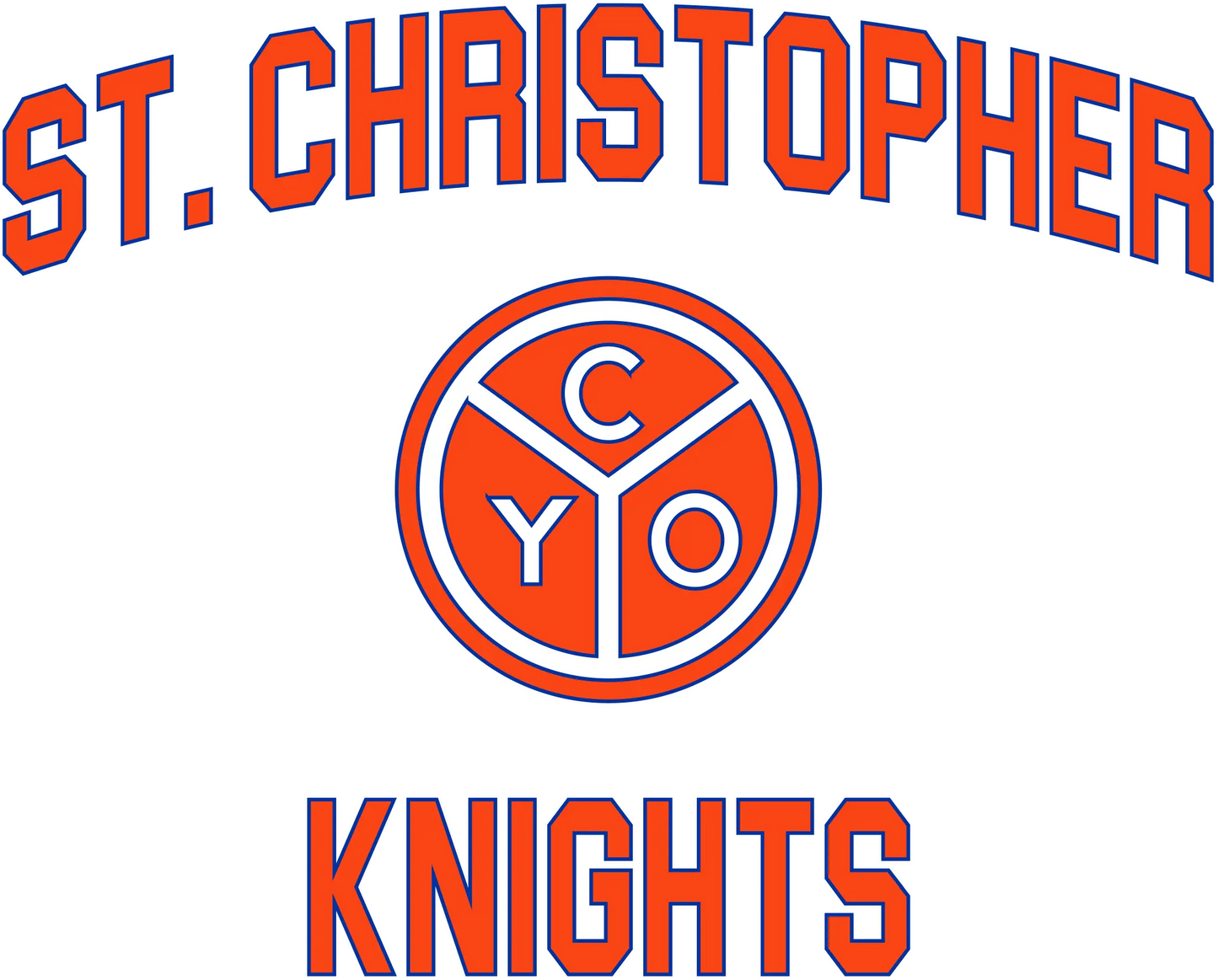 "St. Christopher Old School" Design on White - Only in Clev