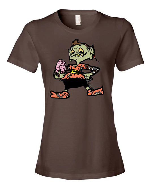 "Cleveland Zombie Elf" on Brown - Only in Clev