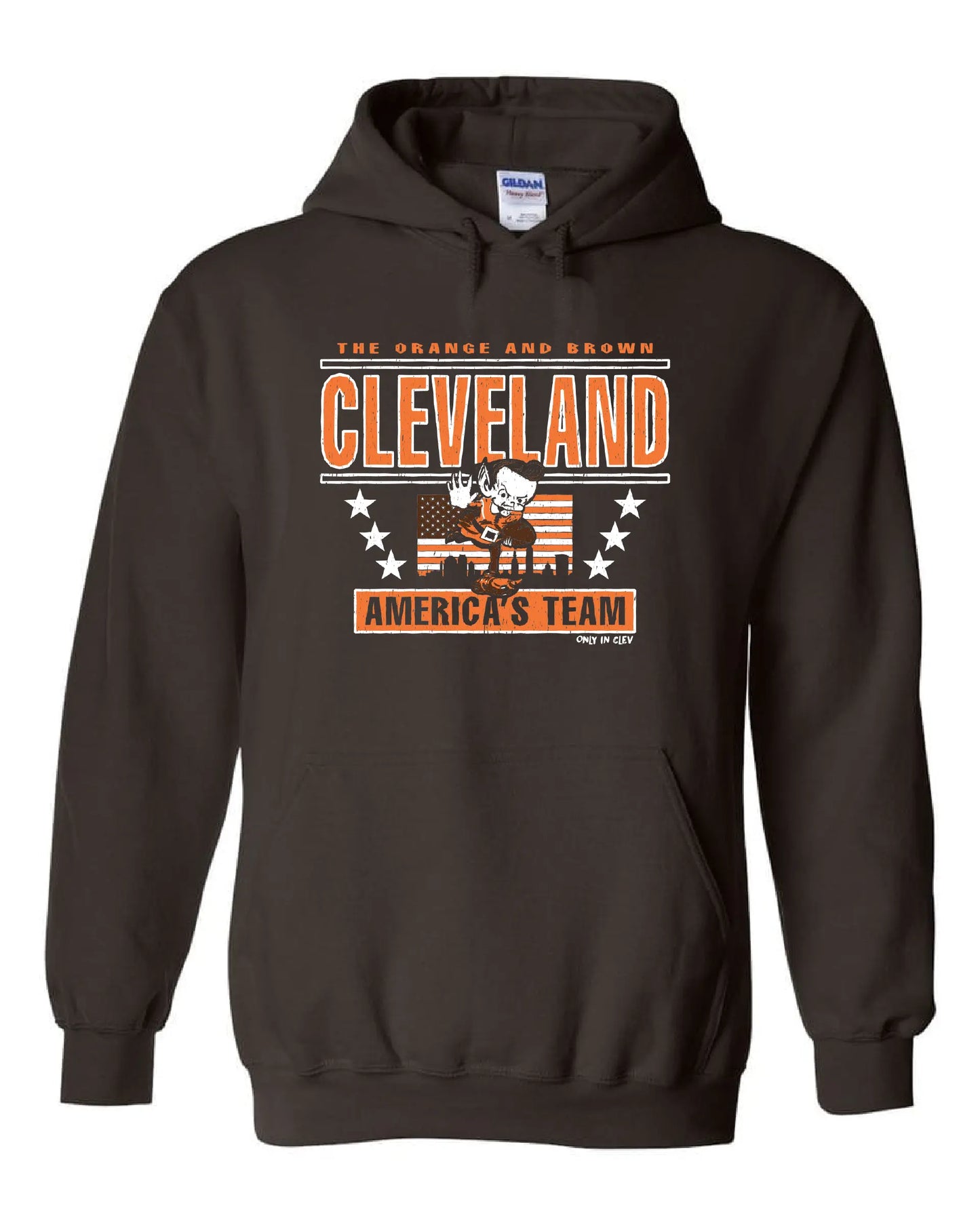 "America's Team" on Brown - Only in Clev 3XL-Unisex-hoodie
