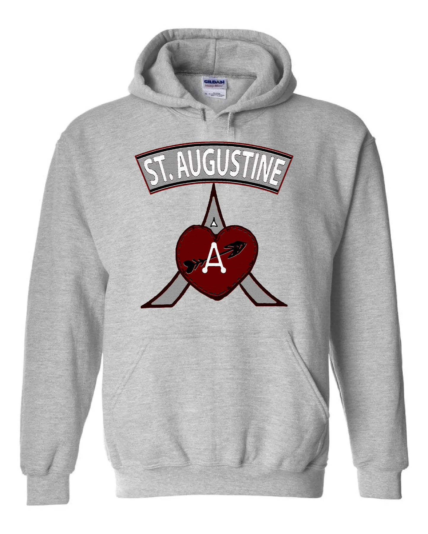 St. Augustine Academy (Gray) Arrow Design on Gray - Only in Clev 3XL-Hoodies