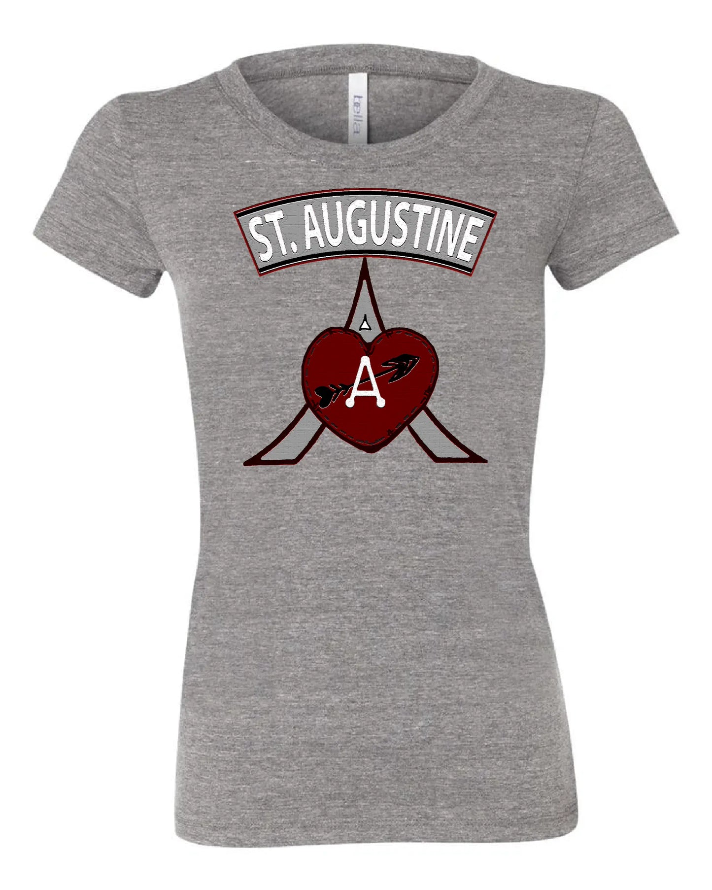 St. Augustine Academy (Gray) Arrow Design on Gray - Only in Clev 2XL-Women-s-Short-Sleeve-T-Shirt