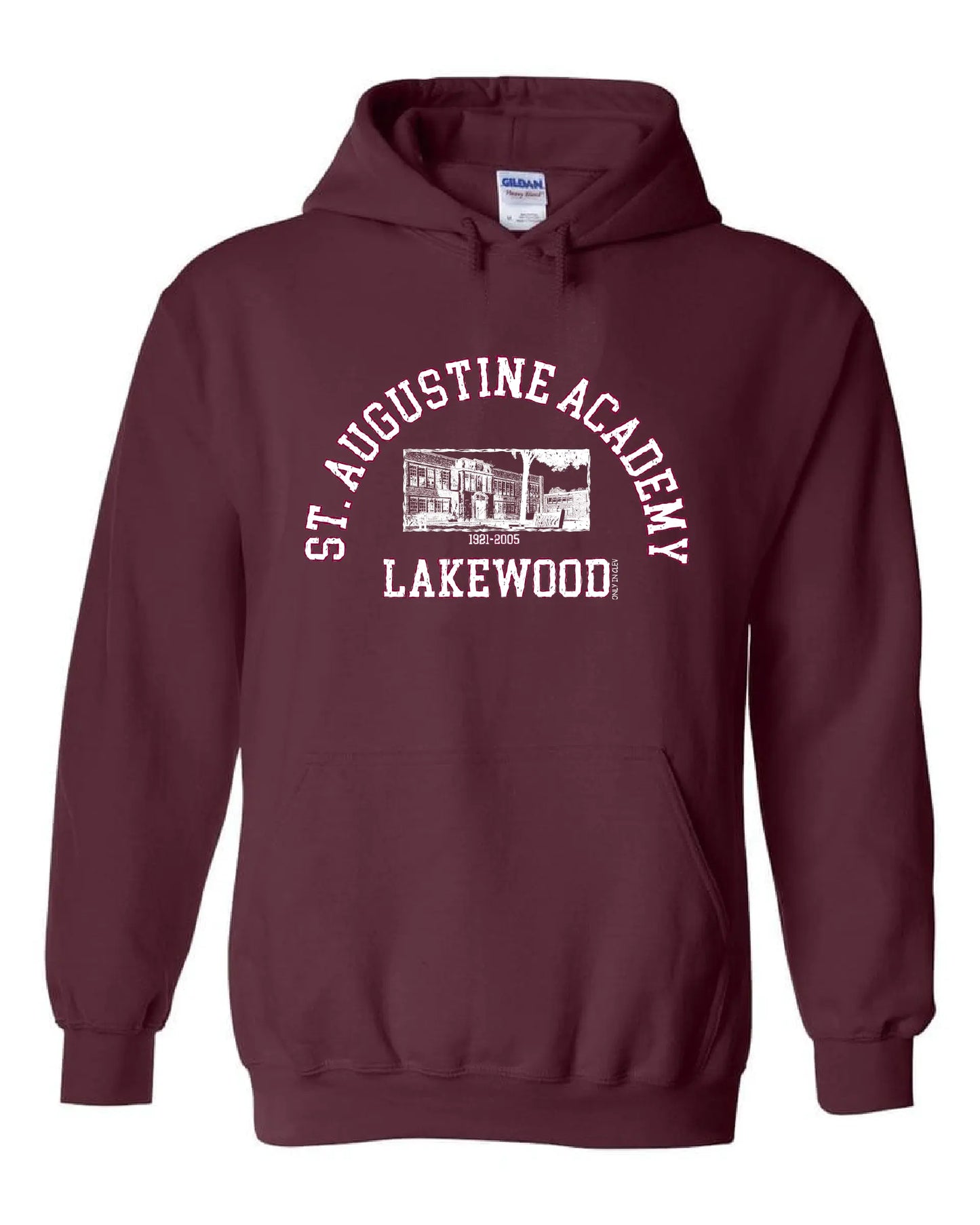 "St. Augustine Academy" Design on Maroon - Only in Clev 3XL-Hoodies