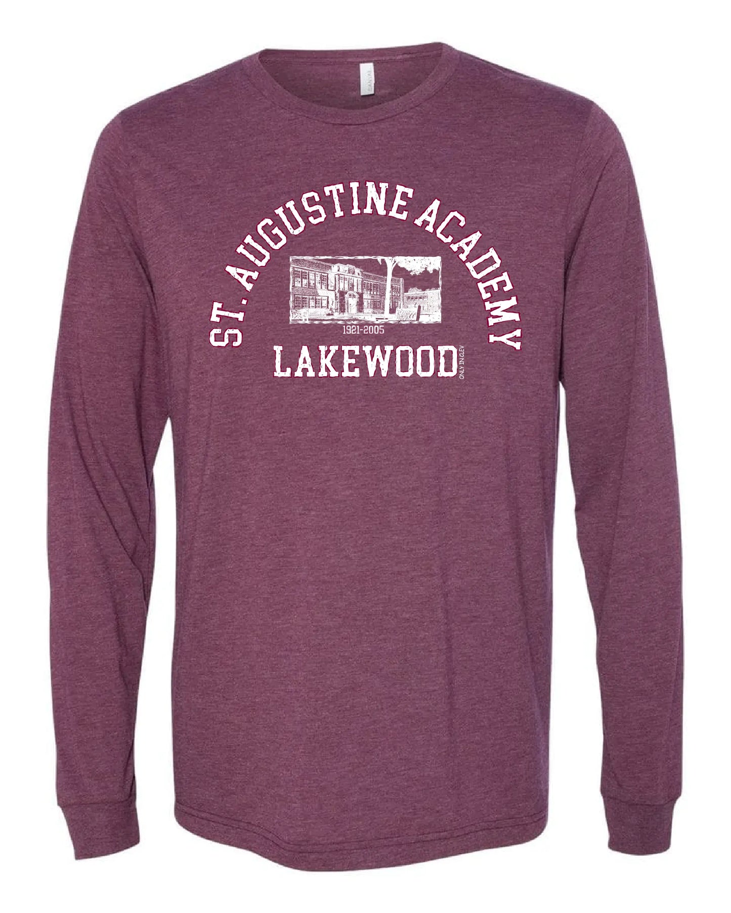 "St. Augustine Academy" Design on Maroon - Only in Clev 3XL-Unisex-Long-Sleeve-T-Shirt