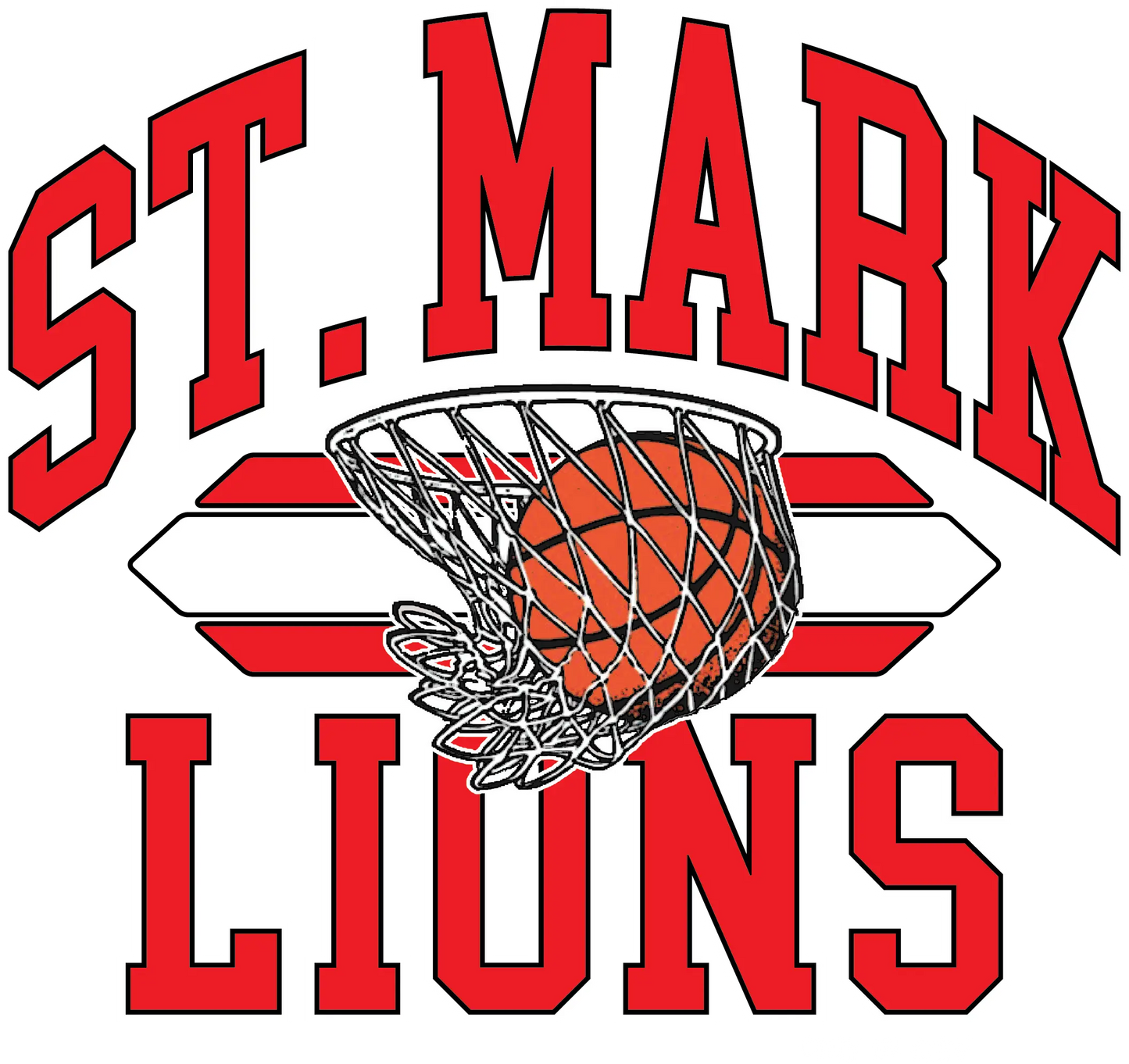 "St. Mark Basketball" Design on Black - Only in Clev