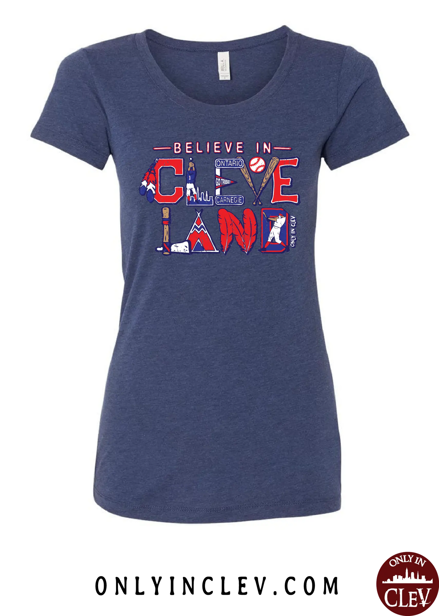 "Believe in Cleveland Baseball" on Navy - Only in Clev
