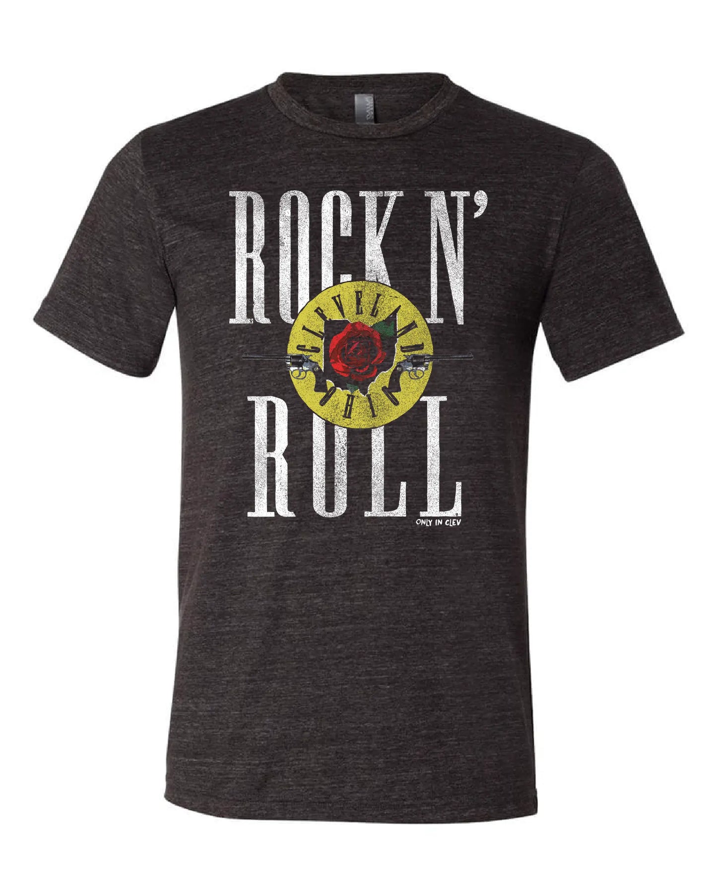 Rock n' Roll Cleveland on Black - Only in Clev 3XL-Men-s-Short-Sleeve-T-Shirt