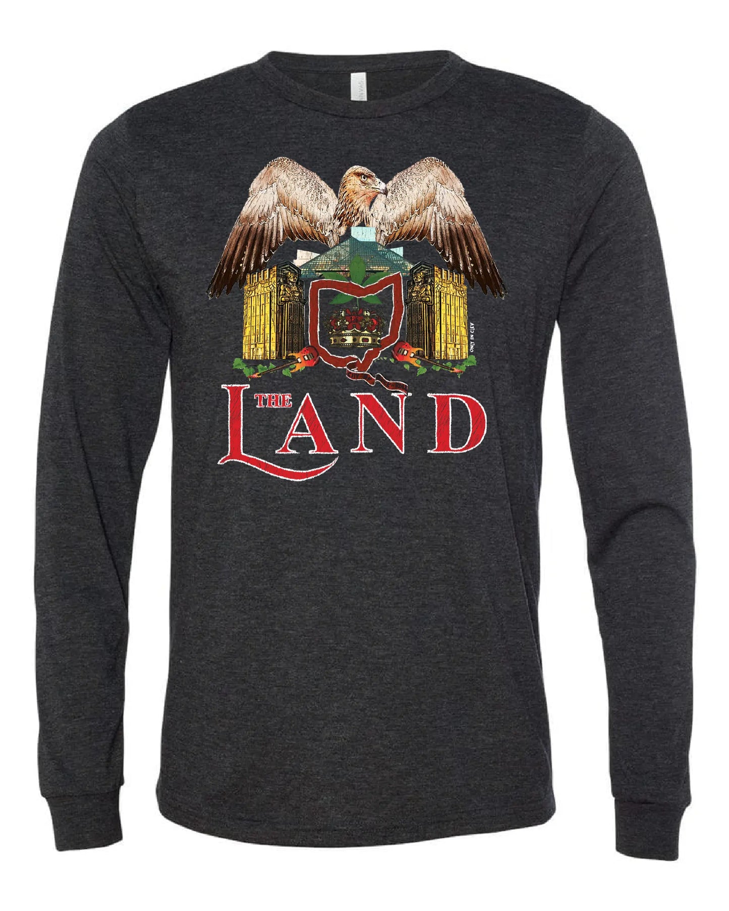 The Land of Rock and Roll on Black - Only in Clev 3XL-Unisex-Long-Sleeve-T-Shirt