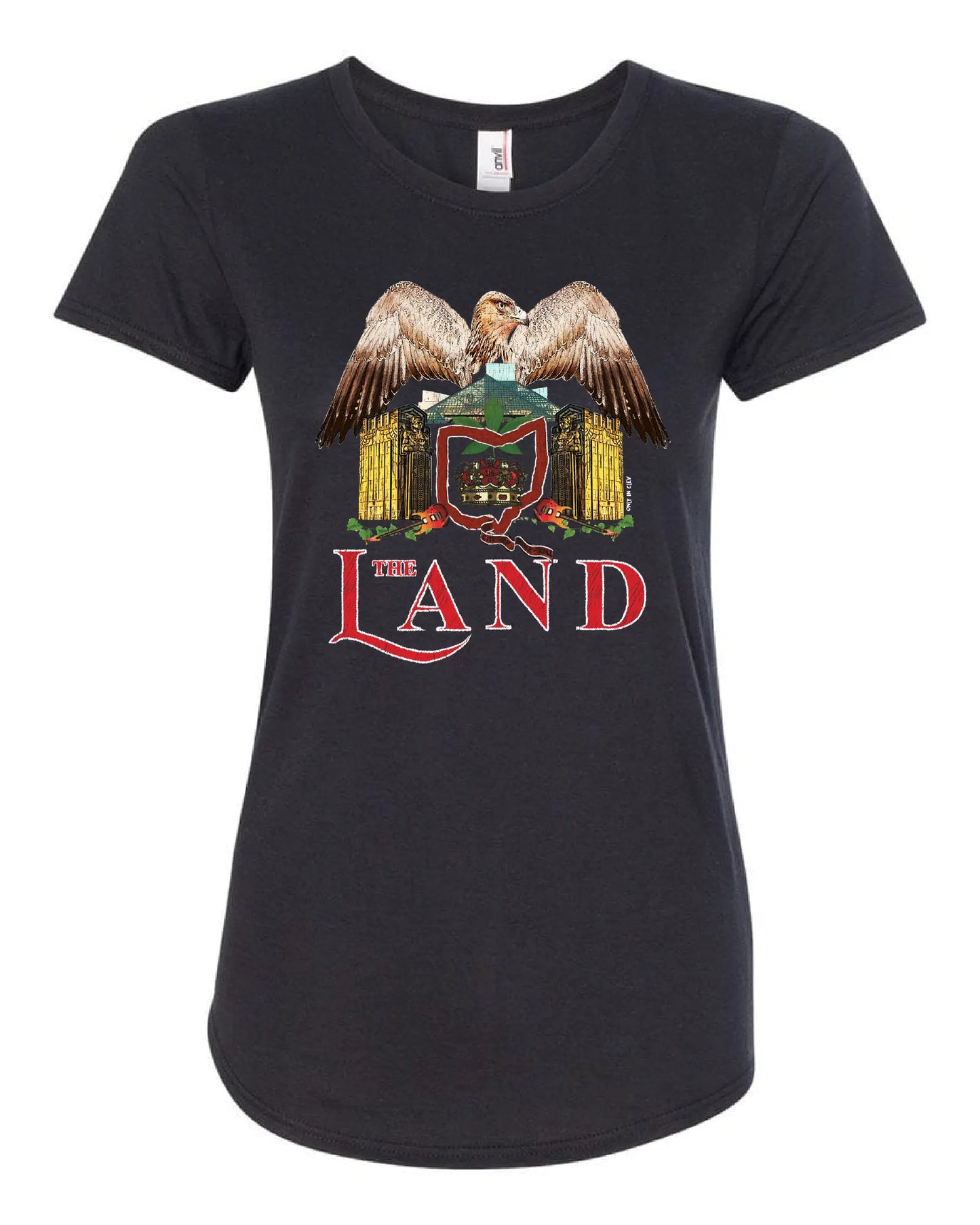The Land of Rock and Roll on Black - Only in Clev 2XL-Women-s-Short-Sleeve-T-Shirt