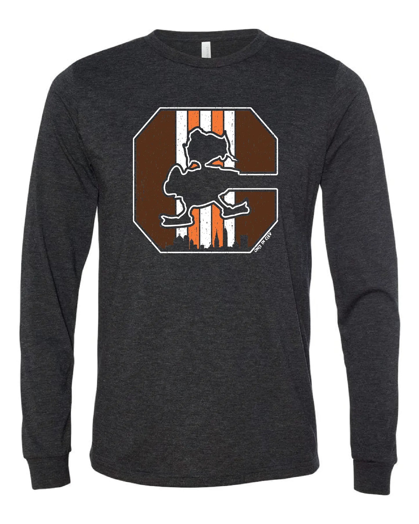 "Block C Elf" Design on Charcoal Black - Only in Clev 3XL-Unisex-long-sleeve
