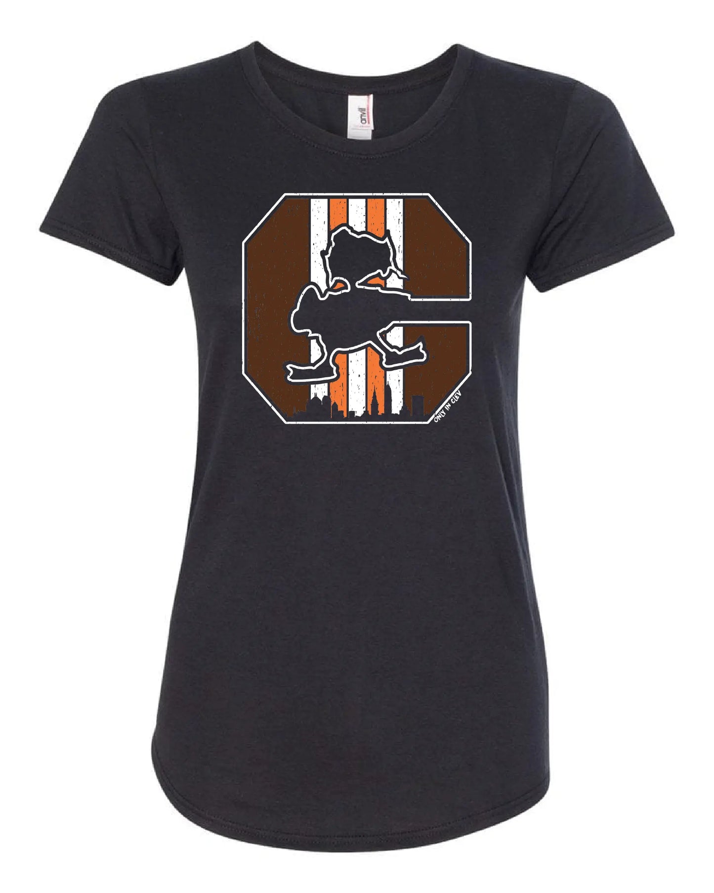 "Block C Elf" Design on Charcoal Black - Only in Clev 3XL-Women-s-short-sleeve