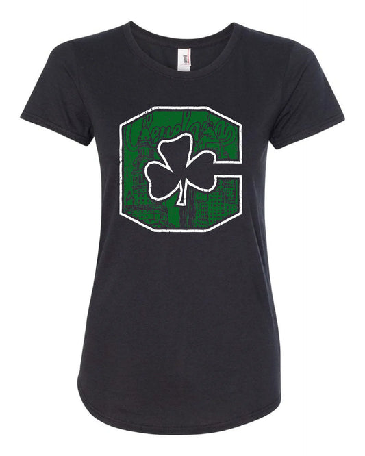 "Block C Shamrock" design on Black - Only in Clev