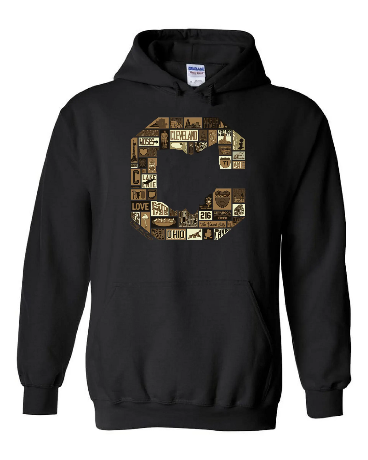 "Block C Only in Cle" Design on Black - Only in Clev