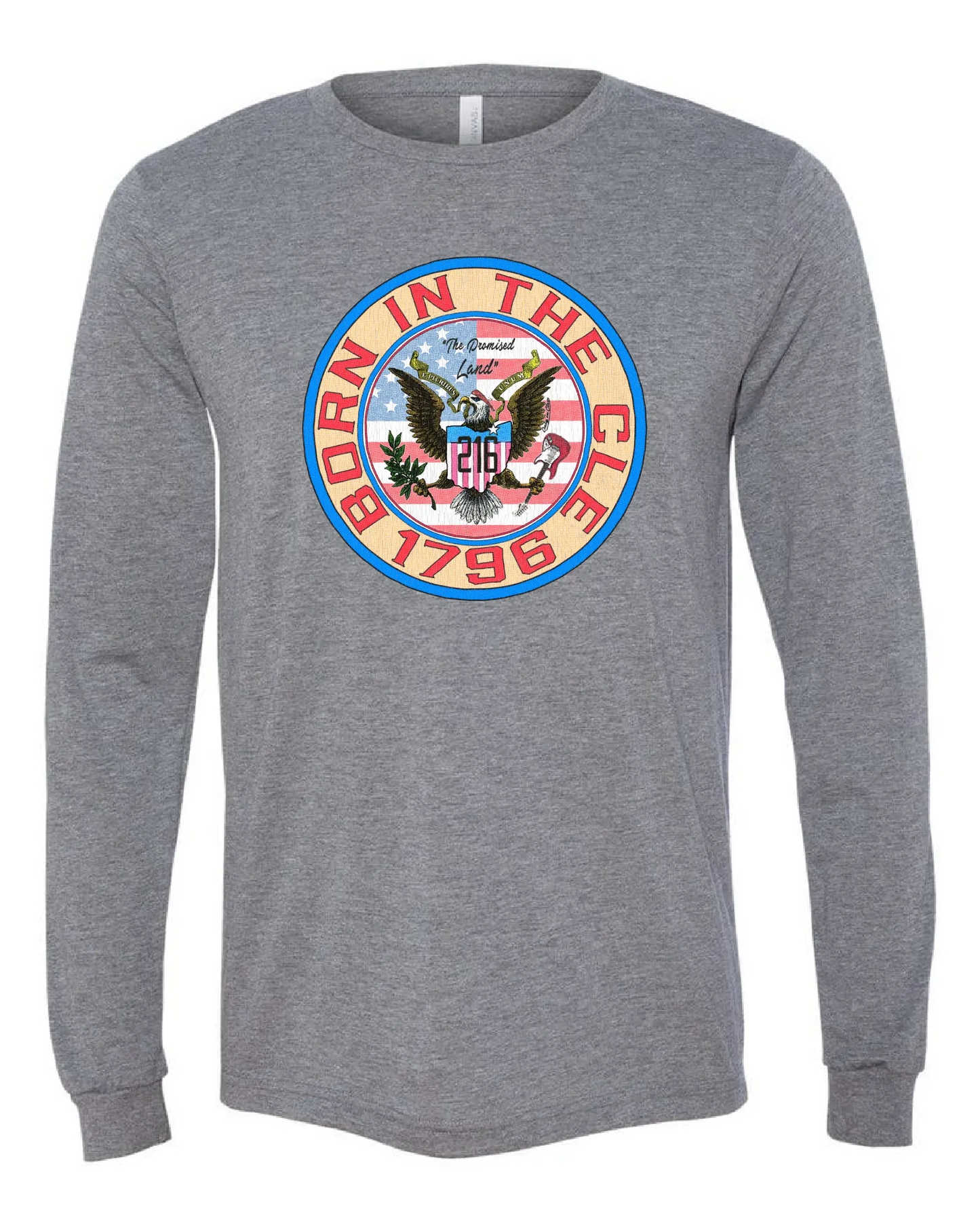 "Born in the Cle"" design on Gray - Only in Clev