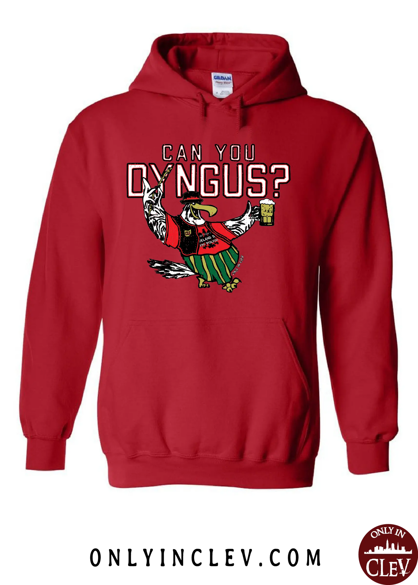 "Can You Dyngus?" Design on Red - Only in Clev